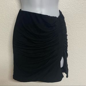 Black mini skirt